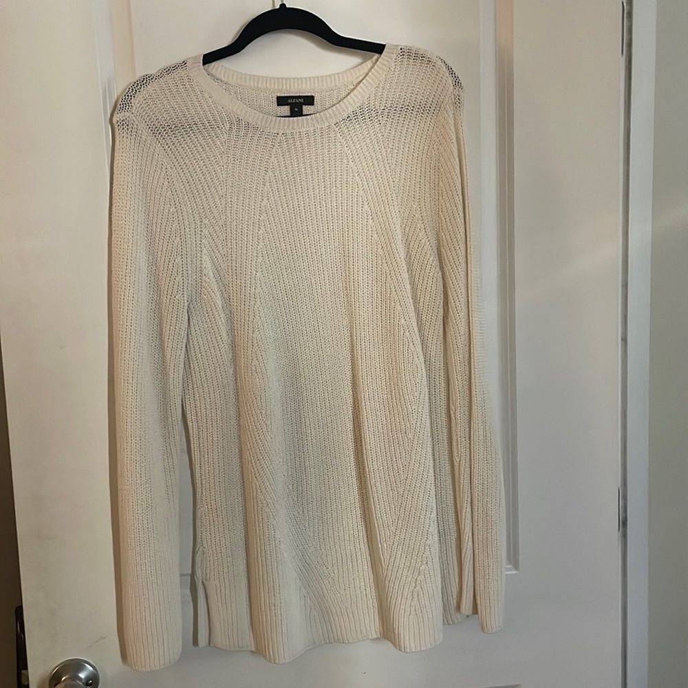 XL White Long Sweater